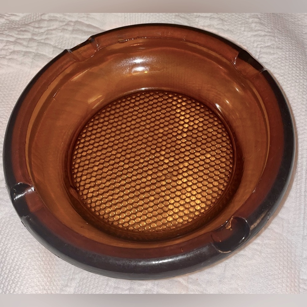 Ashtray Vintage Amber